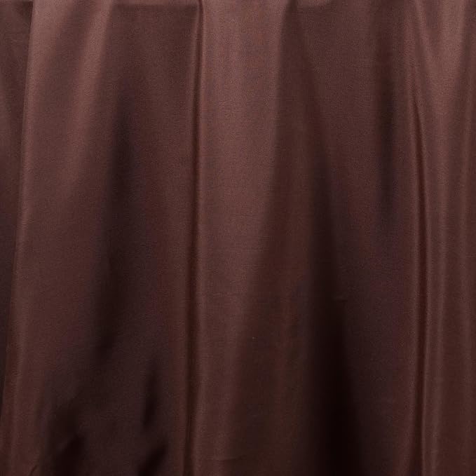 6 pcs 132 inch Chocolate Brown Round Polyester Tablecloths Fabric Table Cover Linens | 132" Washable Fabric Table Cloth Covers for Party Wedding Reception Buffet Events Catering Dining Kitchen Dining - Image 3