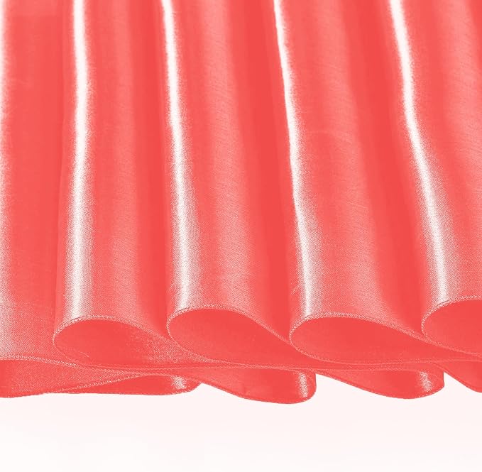 SI Pack of 30 Wedding 12 x 108 inch Satin Table Runner for Wedding, Decorations for Graduations, Engagements, Birthday Parties, Banquets, Runners fit Rectangle, Round Table - Coral - Image 7