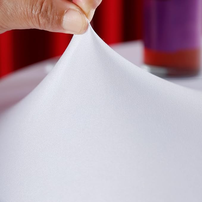 4 Pack 23"x43" White Cocktail Spandex Stretch Round Tablecloth Table Cover for Weddings Bars Party - Image 7