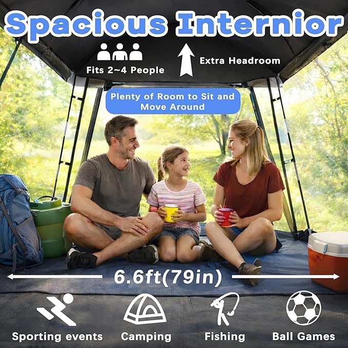 Sports Tent,Waterproof Sport Tents Shelter Fits 2-4 Persons, Portable Clear Bubble Tent for Sports Watching,Camping and Outdoor Activities