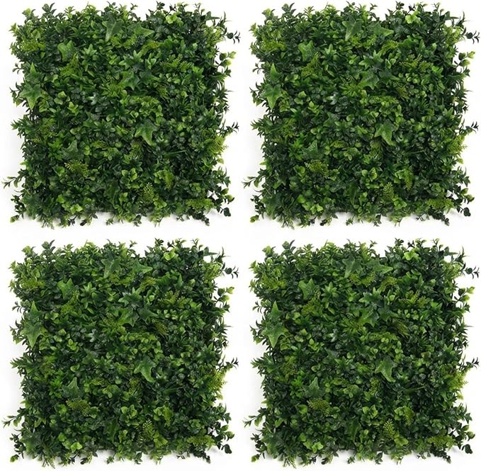 GreenSmart Premium Artificial Grass Wall Panels | Realistic Plant Greenery Privacy Panels | Decor for Fence, Garden, Patio & Balcony | Never Fade Indoor Outdoor Use (Moss) by GreenSmartDekor