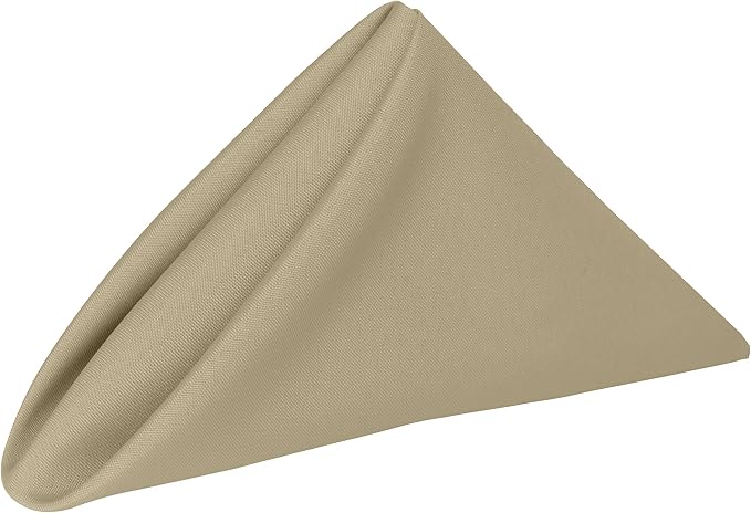 Ultimate Textile 17x17-Inch Square Polyester Cloth Napkins, Camel Set of 36 by UltimateTextile