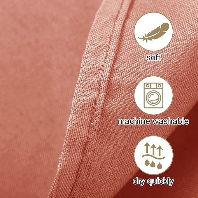 Ascoza 2pack 70 Inch Dusty Pink Round Tablecloth in Washable Polyester Fabric for Wedding/Banquet/Restaurant/Parties - Image 4