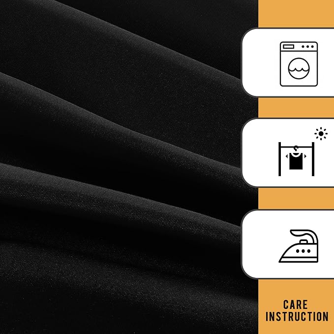Obstal 6 Pack Black Tablecloth Fitted Table Clothes for 6ft Rectangle Table | Water Resistant Washable Fabric Polyester Rectangle Table Cover for Outdoor/Indoor Uses,72L x 30W x 30H Inches - Image 5