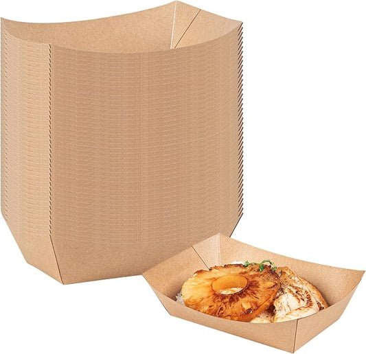 Restaurantware Kraft Paper lb Paper Food Tray Boat, 200 Pack by Restaurantware