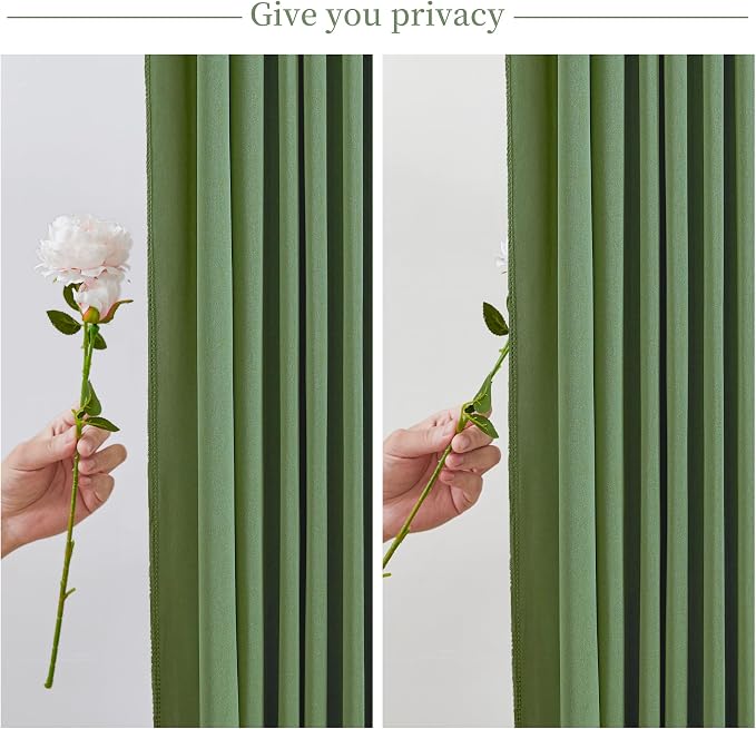 10x10 Valley Green Backdrop Curtain for Parties Wrinkle Free Dark Green Photo Curtains Backdrop Drapes Fabric Decoration for Baby Shower Birthday Party Photography 5ft x 10ft,2 Panels - Image 9