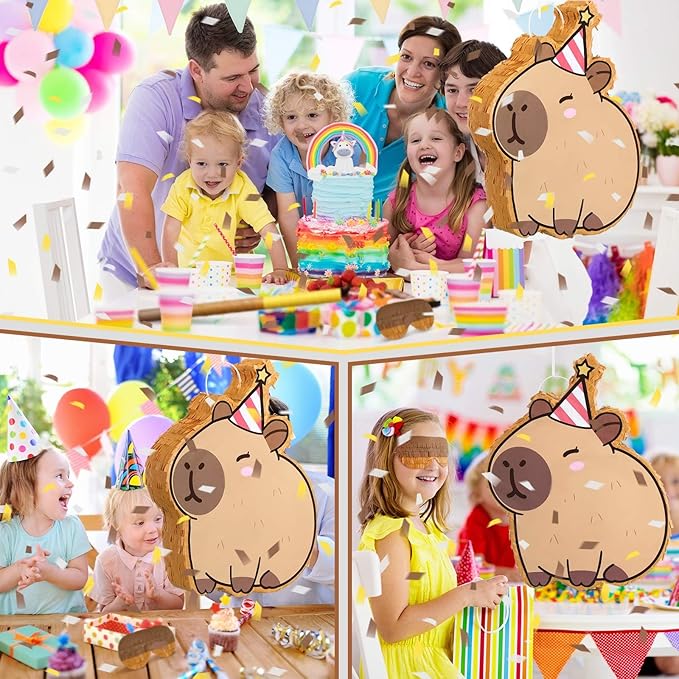Cute Capybara Themed Piñata Cute Capybara Piñata for Science Party Supplies Christmas Festivals Holiday Photo Props Fiesta Party Supplies, Birthday Centerpiece Decor