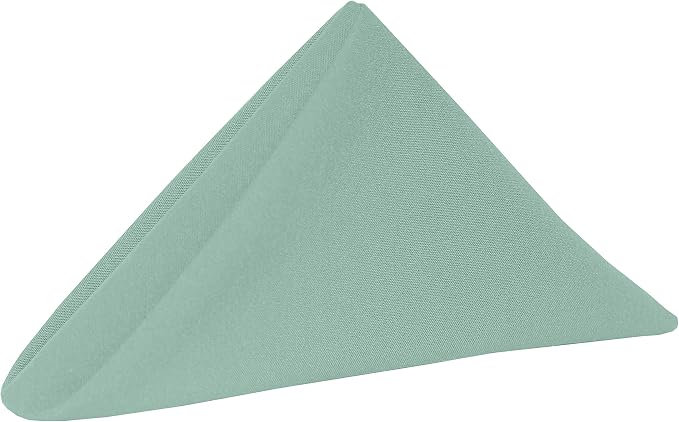Ultimate Textile 17x17-Inch Cotton-Feel Cloth Napkins, Seamist, Set of 120 | Bulk Case of 10 Dozen, Square, 100% Spun Polyester Fabric, MJS-Spun Construction, Cotton-Like Hand, Machine Washable, Green by UltimateTextile