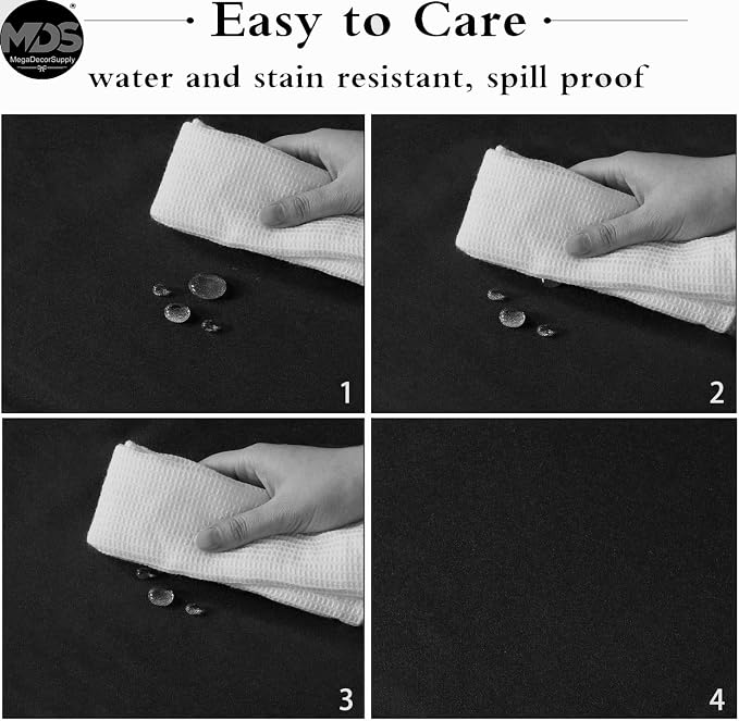 MDS Pack of 10 Rectangle Tablecloth 60 x 102 Inch Polyester Wrinkle Resistant Washable Polyester Table Cloth for Kitchen Dining Buffet Parties, Picnic, Events, Weddings and Restaurants - Black - Image 3
