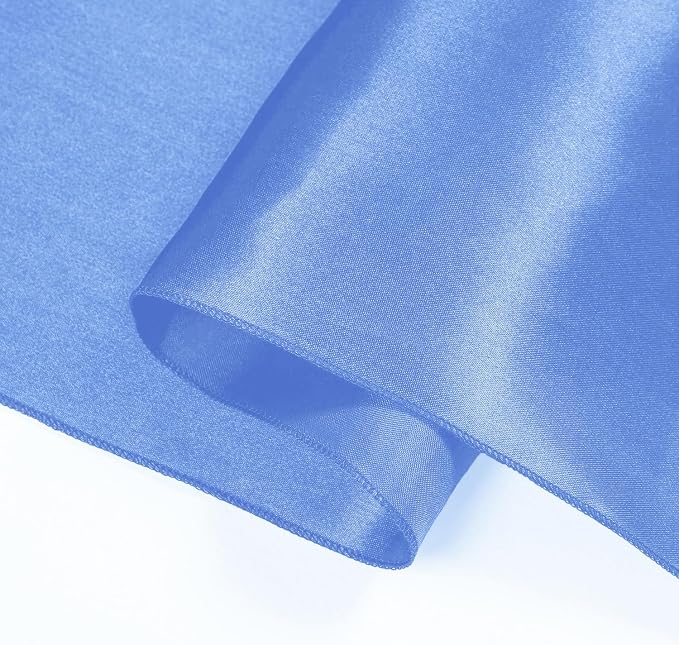 SI Pack of 5 Wedding 12 x 108 inch Satin Table Runner for Wedding, Decorations for Graduations, Engagements, Birthday Parties, Banquets, Runners fit Rectangle, Round Table - Steel Blue - Image 8