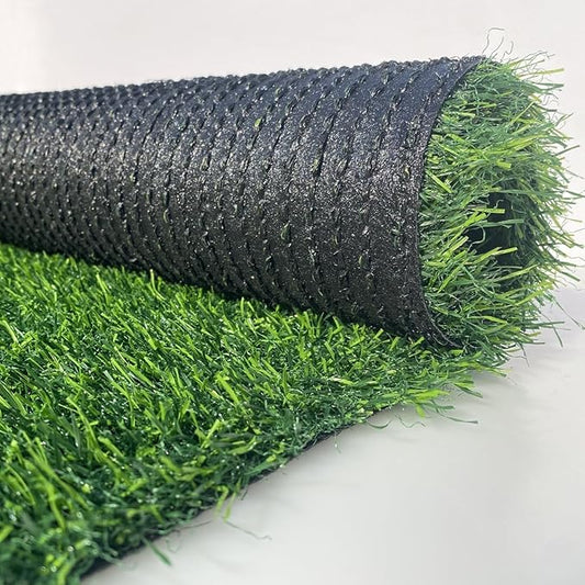 Artificial Grass Rug 8 ft x 53 ft, Synthetic Fake Grass Turf Mat for Indoor Outdoor Garden Home Decor, 0.8" Pile Height