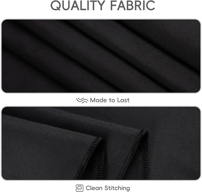 8 Pack Black Round Tablecloths 90 Inch | For 3Ft-5Ft Round Table, Wrinkle Resistant Table Cloth, Washable Polyester Fabric, For Wedding Party Banquet Buffet Camping - Image 5