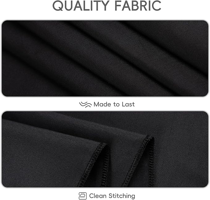 12 Pack Black Round Tablecloths 90 Inch | For 3Ft-5Ft Round Table, Wrinkle Resistant Table Cloth, Washable Polyester Fabric, For Wedding Party Banquet Buffet Camping - Image 5