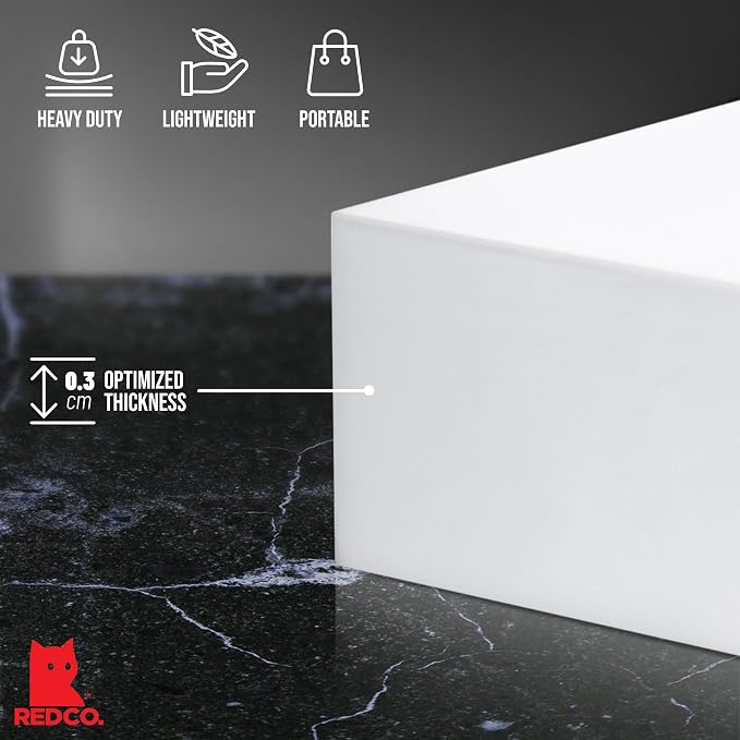 Red Co. Set of 3 Glossy White Acrylic Cube Display Nesting Risers with Hollow Bottoms - 2 Pack - Image 6