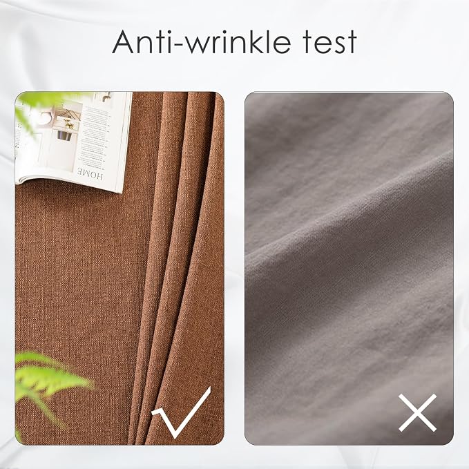 BALCONY & FALCON Rectangle Table Cloth Waterproof Brown 95"x55" | Rectangular Washable Wrinkle Resistant Table Cloth Linen Fabric Tablecloths for Dining Party Kitchen Wedding and Outdoor Use - Image 4