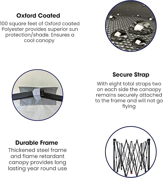 BTEXPERT Set of 2, 10' x10' Instant Pop Up Canopy Tent Easy Setup 1-Touch Button Push Portable Commercial Freestanding Sun Shelter Outdoor Gazebo w/Bag for Party Patio Beach Picnic Camping