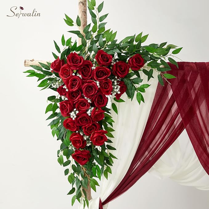 Serwalin 30Pcs Italian Ruscus Greenery Stems Artificial Greenery Leaves, 21.6'' Fake Plants Vines Hanging Garland for Wedding Arch Bouquet Table Centerpieces Home Decor (Pack of 2) - Image 7