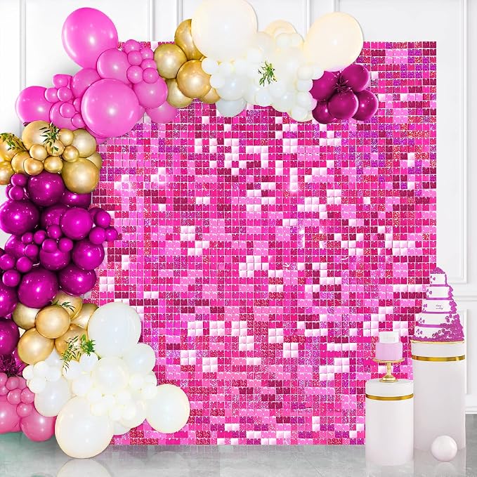 Shimmer Wall Panel Backdrop Hot Pink Glitter Disco Background Backdrop - Image 7