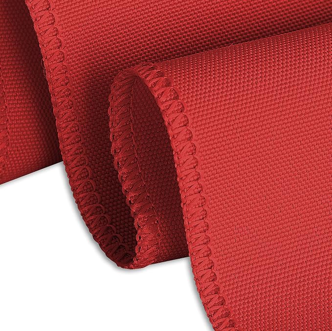 LinenTablecloth 90 x 156-Inch Rectangular Polyester Tablecloth Red - Image 4
