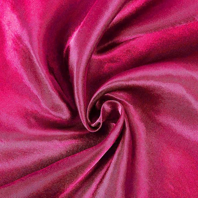 Balsa Circle 5 pcs 12 x 108 inch Fuchsia Satin Table Runners Wedding Table Top Party Supplies Reception Linens Decorations - Image 4