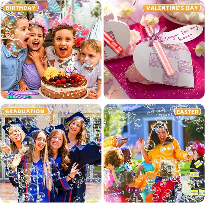 260 Pcs 10 Colors Mini Bubble Wands for Kids,Bulk Bubble Wand with Star Top, Perfect for Birthday,Party Favors, Wedding, Summer Outdoor Toys,Goody Bags Stuffer Bubbles, Carnival Prize,Givea Way