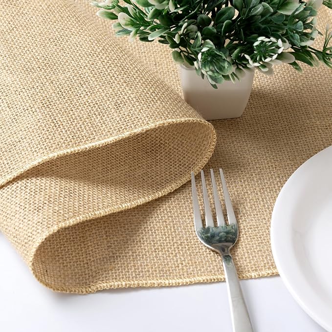 2 Pack Natural Burlap Table Runners (12 x 72 Inch) | Rustic Jute Table Runners for Wedding, Farmhouse, Thanksgiving, Coffee Table Decor Cover, Fall Décor & Parties - Image 3