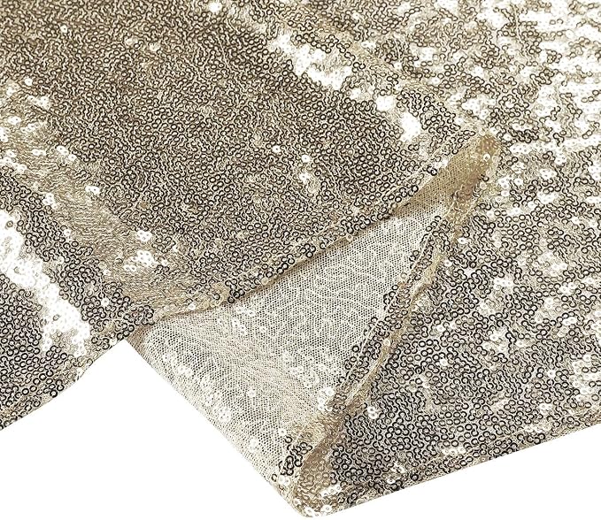 Champagne Backdrop Curtain 2FTx8FT 4 Panels Sequin Backdrop Curtain Glitter Backdrop Photo Background for Wedding Baby Shower Parties - Image 6