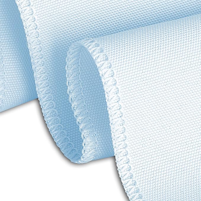 LTC LINENS Baby Blue Round Tablecloth - 132 Inch Round Tablecloth, Large Party Table Cloth, Wrinkle Resistant, Washable Polyester Fabric Table Cover Linens for Wedding, Party, Banquet - Image 4