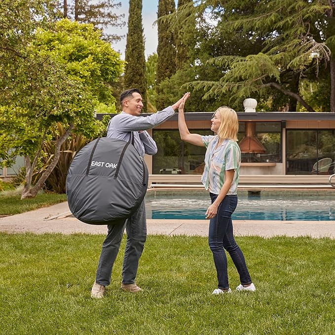 East Oak Screen House Tent Pop-Up, Portable Screen Room Canopy Instant Screen Tent 4 x 4 FT with Carry Bag for Patio, Backyard, Deck & Outdoor Activities, Beige