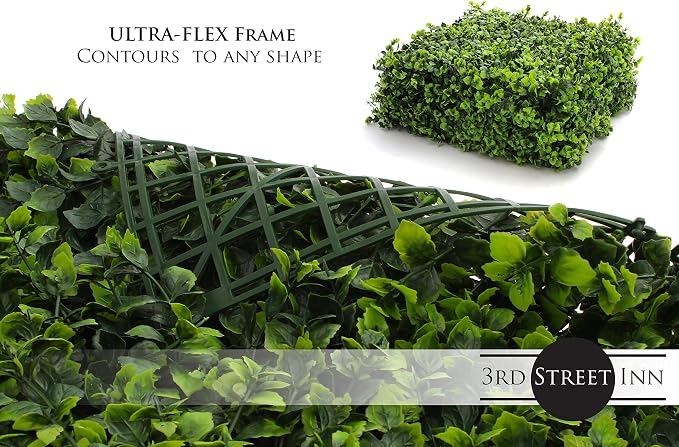 3rd Street Inn Artificial Greenery Wall Panels for Privacy - 12-Pack - Image 6