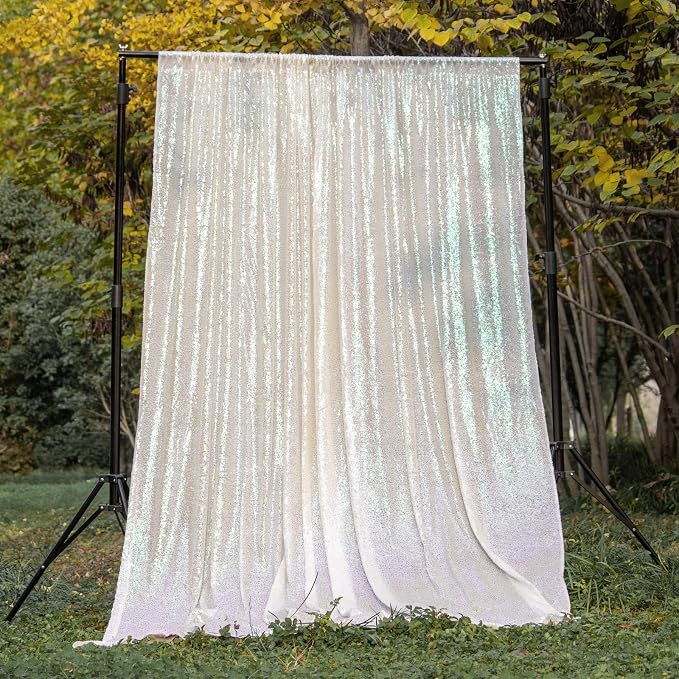 Iridescent Sequin Backdrop Curtains 4 Panels 2FTx8FT - Image 6