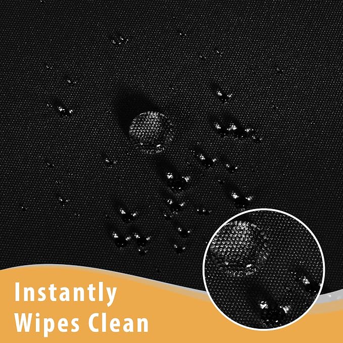 Obstal 6 Pack Black Tablecloth Fitted Table Clothes for 6ft Rectangle Table | Water Resistant Washable Fabric Polyester Rectangle Table Cover for Outdoor/Indoor Uses,72L x 30W x 30H Inches - Image 3