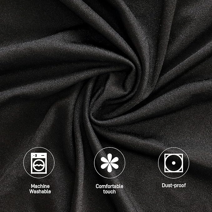 Fixwal 2 Pack Cocktail Tablecloth Bar Top Table Covers Round Black Spandex | Fits 30-32" Dia x 40-43" H Tables, Spandex Fabric, Stretch Fitted Design, Ideal For Bar, Pub And Wedding - Image 5
