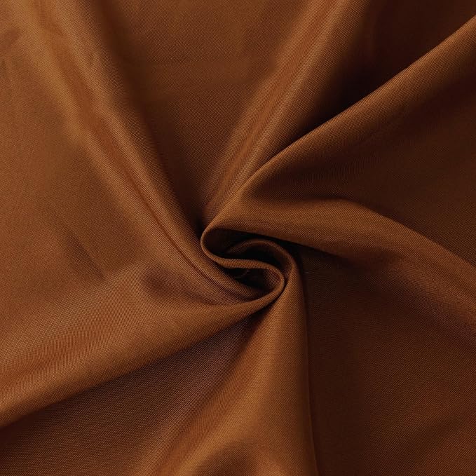 10 pcs 120 inch Cinnamon Brown Round Tablecloths Fabric Table Cover Linens | 120" Washable Fabric Table Cloth Covers for Wedding Party Polyester Reception Buffet Events Catering Dining Events Kitchen - Image 6