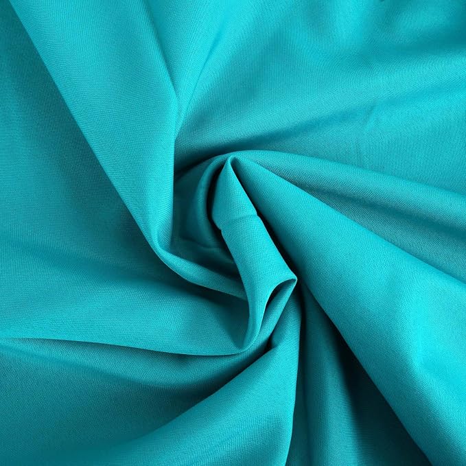 10 pcs 132 inch Turquoise Round Polyester Tablecloths Fabric Table Cover Linens | 132" Washable Fabric Table Cloth Covers for Wedding Party Polyester Reception Buffet Events Catering Dining Kitchen - Image 4