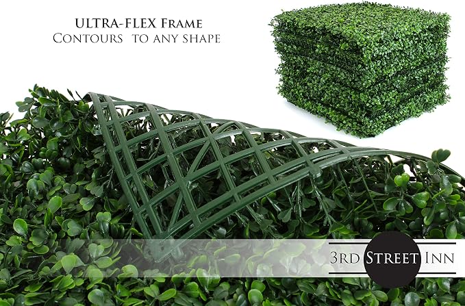 3rd Street Inn Artificial Greenery Wall Panels for Privacy - 20x20 2-Pack - Image 8
