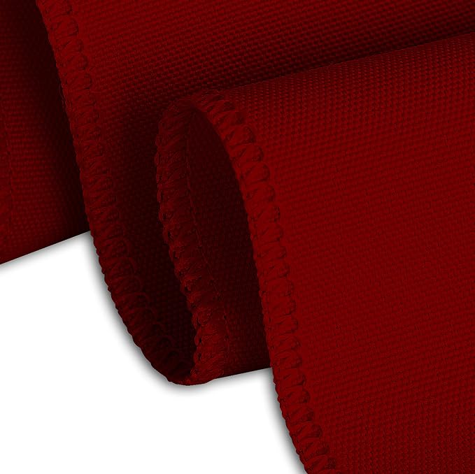 LTC LINENS Burgundy Round Tablecloth - 132 Inch Large Party Tablecloth, Wrinkle Resistant, Washable Polyester Fabric Table Cover Linens for Wedding, Party, Banquet - Image 4