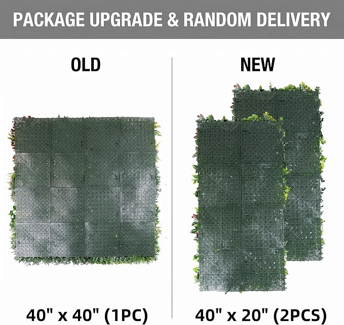 Artificial Grass Wall Panels, 40"x40" Greenery Wall Boxwood Panels, UV-Anti | Faux Grass Ivy Privacy Screen Fence, Grass Wall Backdrop for Indoor Outdoor Garden Patio Backyard Green Wall Decor - Image 5