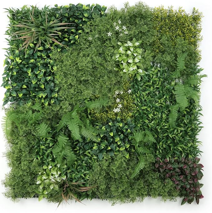 ULAND 40"x40" Artificial Grass Wall Panel for Garden Patio Balcony | Indoor Faux Plant Greenery Backdrop, Outdoor Ivy Hedges for Privacy Screen Fence Covering, lightweight but density, stability by ULAND