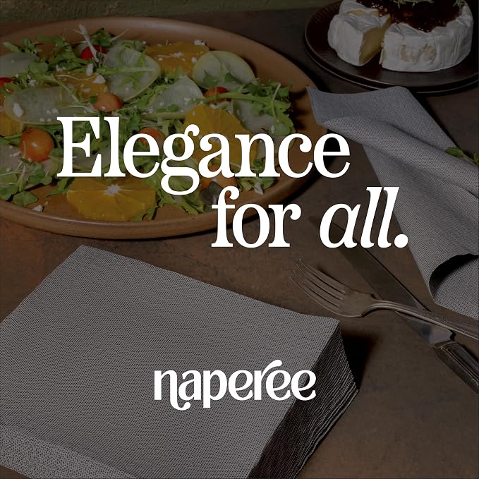Disposable Cloth-Like Paper Napkins, 200 Pack 12" x 17" Linen-Feel Blue Denim Dinner Napkins For Wedding, Party, Kitchen Or Bathroom, Made In USA - Image 7