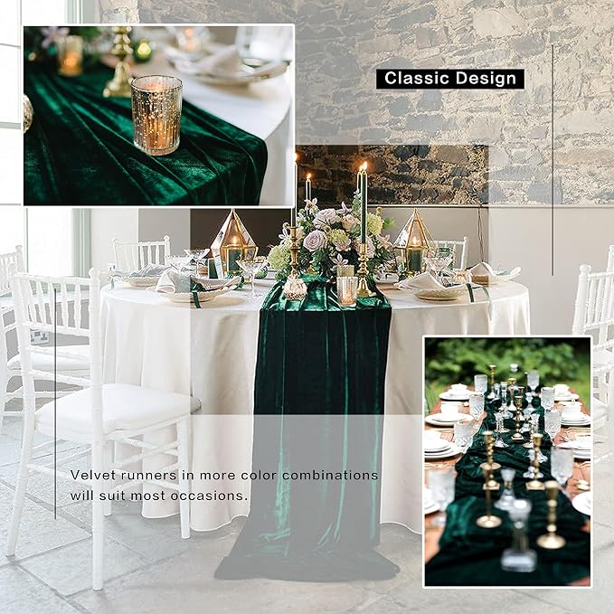Velvet Table Runner, 10ft Luxurious Wedding Reception Decorations Soft Velvet Fabric Table Linen Overlay for Party (20 x 120 inch, Dusty Rose) - Image 5