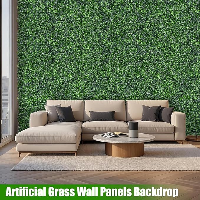 Artificial Boxwood Roll,64x144 in(64 sqft) UV-Anti Faux Ivy Grass Wall | Boxwood Panels, Fake Greenery Backdrop for Balcony Privacy, Green Wall Decor for Garden, Patio, Backyard - Image 5