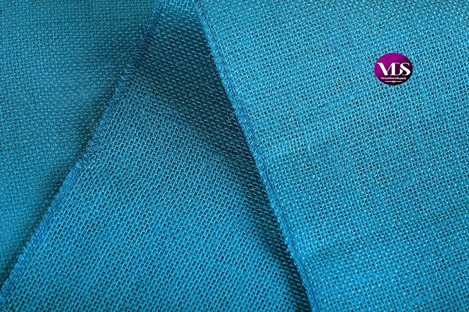 VDS Pack of 12, Burlap Table Runner 100% Natural Jute Rustic Hessian Table Cloth Centrepiece for Wedding Bridal Shower Birthday Event Party Banquet Table Decoration (Size 12X108 Inch)(Teal) - Image 6